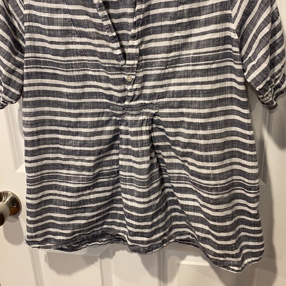 J Crew Striped Oversized Cotton Blouse - Picture 5 of 16